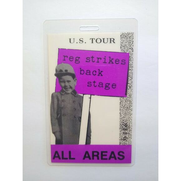 Elton John Backstage Pass Reg Strikes Back Concert Tour Pop Rock 1988 Young Lad - Picture 1 of 2
